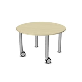 Tisch move upp rund, Metallbeine mit Rollenmix, Ø 100 cm
