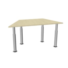 Tisch move upp trapezförmig, Rasterverstellung 59 - 76 cm, Metallbeine mit Gleitern, L 120 x B 60 cm