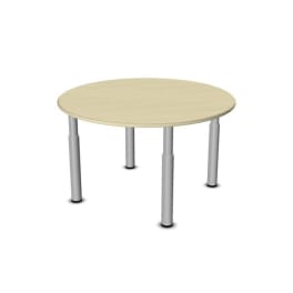 Tisch move upp rund, Schraubverstellung 40 - 59 cm, Metallbeine mit Gleitern, Ø 100 cm