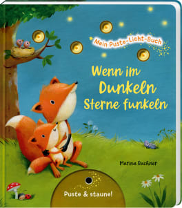 Kinder Papp-Bilderbuch Mein Puste-Licht-Buch Wenn im Dunkeln Sterne funkeln