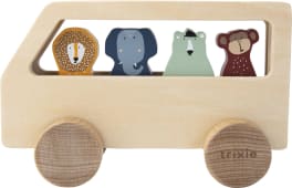 Trixie Spielzeug-Bus mit Tieren, aus Holz