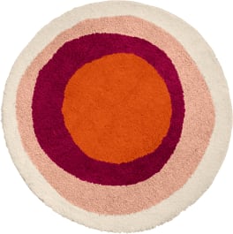 Teppich Shaggy Kreise, Ø 130 cm