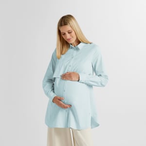 Bluse Schwangerschaft Stil, 34, babyblau