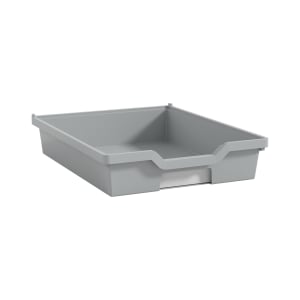 Gratnells Eigentumsbox mit Auszugsstopp, H 7,5 cm, silbergrau