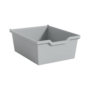 Gratnells Materialbox mit Auszugsstopp, H 15 cm, silbergrau