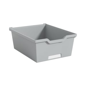 Gratnells Eigentumsbox mit Auszugsstopp, H 15 cm, silbergrau