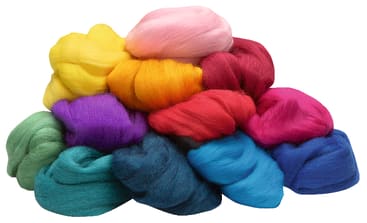 Märchenwolle, bunt, 12 Farben