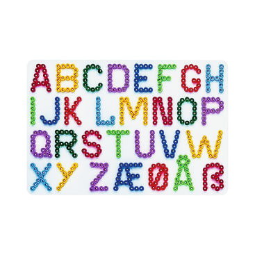 Steckplatten Buchstaben + Zahlen, 2 Stück