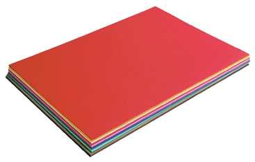 Tonzeichenpapier, 130 g/m², 50 x 70 cm, 300 Bogen in versch. Farben