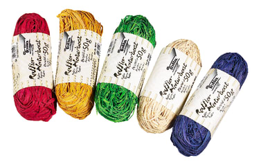 Naturbast Raffia, 5 Stück