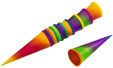 Schultüten-Set Regenbogen, 10 Stück