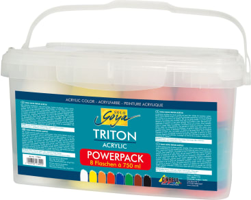 Triton-Acrylfarben-Set, 8 Farben à 750 ml