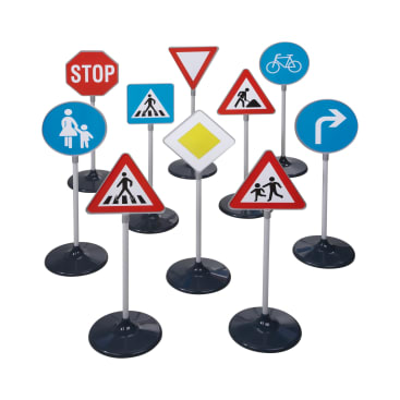 Verkehrszeichen-Set, 10-teilig