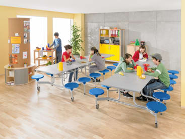 12er-Tisch-Sitz-Kombination, rechteckig,Tisch H66 cm