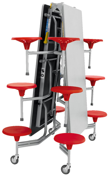12er-Tisch-Sitz-Kombination, rechteckig, Tisch H69 cm