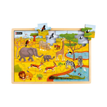 Holzpuzzle-Set Lebensräume, 4 Puzzles