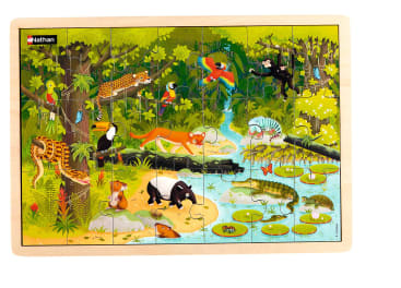 Holzpuzzle-Set Lebensräume, 4 Puzzles