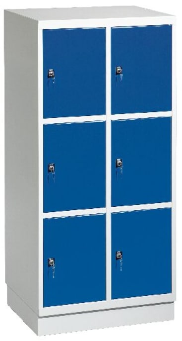 Schultaschenschrank, 2 x 3 Fächer, B 82,5 x H 165 x T 50 cm