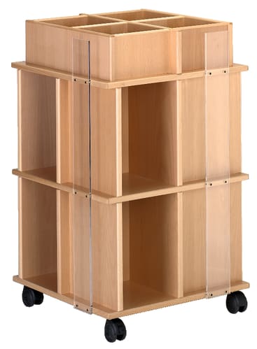 Bücherturm mit Rollen, 60x101x60cm
