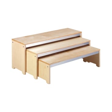 Bänke 3er-Set, Sitzh. 26 - 43 cm
