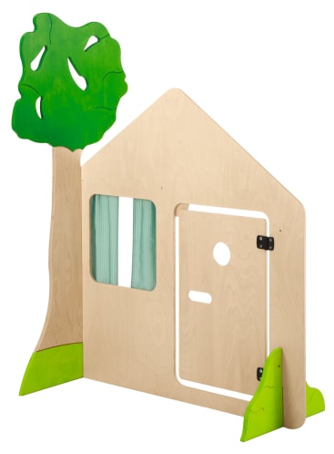 Trennwandhaus zum Bauen mit Tür und Baum