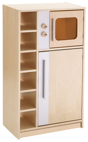 Kinder Hochschrank Lara mit Kühlschrank & Mikrowelle, B 62 x H 103,5 x T 34 cm
