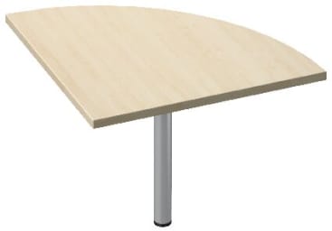 Viertelkreis-Anbautisch Ø160cm, Verbindungstisch für Schreibtisch info