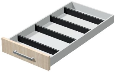 Querunterteilung Container Schreibtisch info, 1 Stück