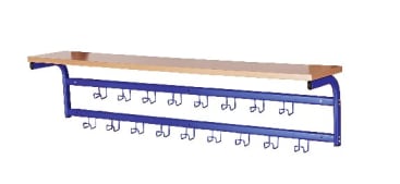 Garderoben-Mützenablage, B 155 cm, 17 Haken