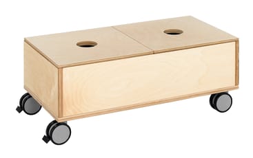 Rollkiste aus Holz, 76x31x38cm