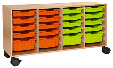 Rollschrank Forminant für Materialboxen, B 138 x H 75,7 x T 45,7 cm