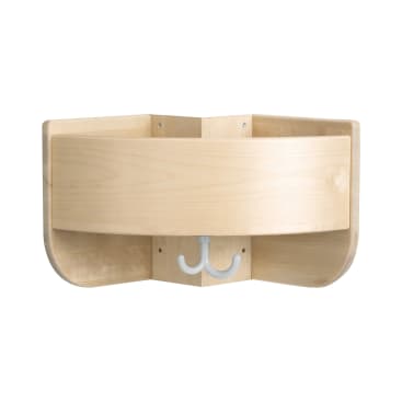 Außenecke Mützenablage YUNA, versch. Hakenfarben, 1 Fach, B 33,1 x H 25,6 x T 22,1 cm
