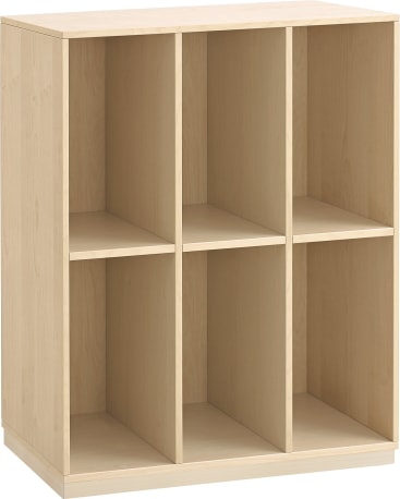 Schultaschenschrank, B 99,5 x H 122 x T 47 cm, 6 Fächer, Fach-Innenmaß B 30 x H 55 cm