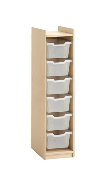 Eigentumsschrank YUNA für 6 Kunststoffboxen, B 31 x H 122 X T 33 cm