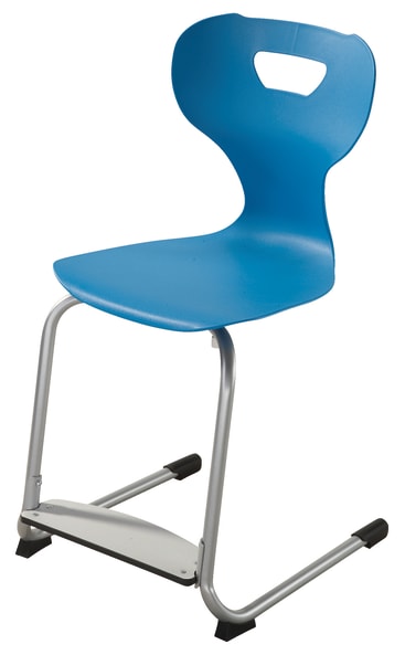 Freischwinger solit:sit® mit Fußstütze, Kunststoff-Schale, div. Farben, Gr. 2 - 4, Sitzh. 31 - 38 cm