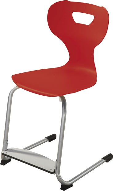 Freischwinger solit:sit® mit Fußstütze, Kunststoff-Schale, div. Farben, Gr. 2 - 4, Sitzh. 31 - 38 cm