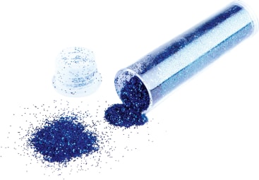 Glitter-Set, 10 Röhrchen + 1 Tube Kleber