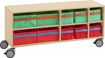 Regalschrank move upp® niedrig, B 125 x 44 x T 38 cm
