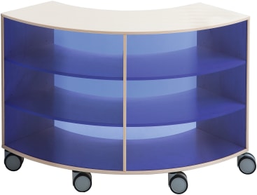 Viertelkreisschrank move upp®, Acryl am Außenradius, div. Farben, B 100,8 x H 44 x T 38 cm