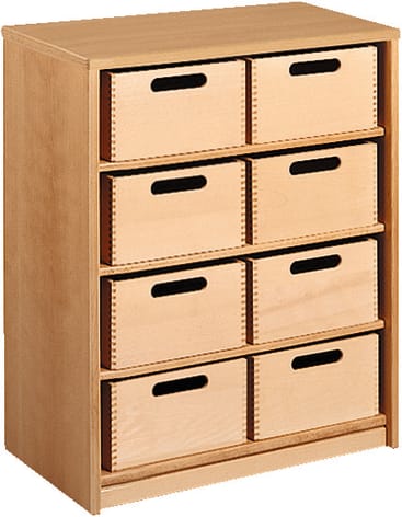 Schrank Forminant mit 8 Materialkästen, B 65 x H 83,6 x T 39,4 cm