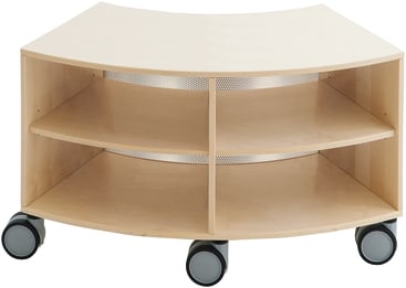 Bogenschrank move upp® niedrig, Lochblech am Innenradius, div. Farben, B 100,8 x H 44 x T 38 cm