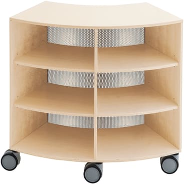 Bogenschrank move.upp®, Lochblech am Innenradius, div. Farben, B 100,8 x H 79 x T 38 cm