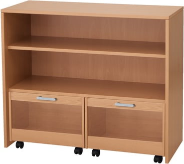 Regalschrank Forminant mit 2 Acryl Rollkästen, B 100 x H 83,6 x T 39,4 cm