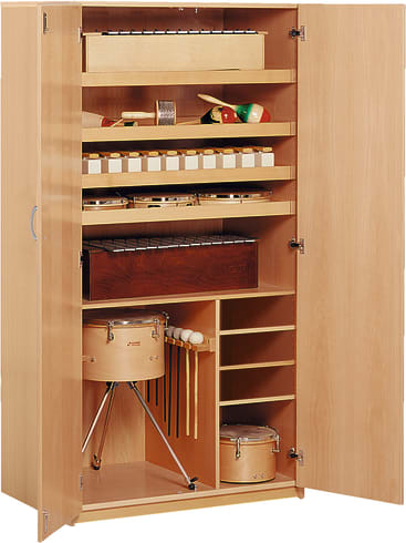 Musikschrank Forminant mit 4 Rollböden, B 100 x H 182 x T 60 cm