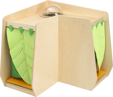 Winkelschrank grow.upp mit Bullauge inkl. Vorhang, div. Farben, B 111 x H 102 x T 111 cm