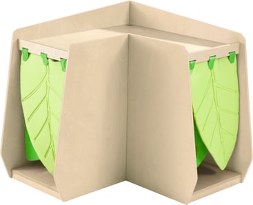 Winkelschrank grow.upp mit Beleuchtung inkl. Vorhang, div. Farben, B 111 x H 102 x T 111 cm