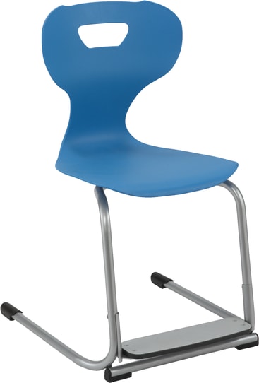 Freischwinger solit:sit® mit Fußstütze, Kunststoff-Schale, div. Farben, Gr. 3 - 5, Sitzh. 35 - 43 cm