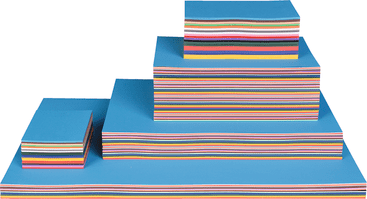 Papierpaket-Mix, 180 g/m2, 1200 Bogen in 16 Farben