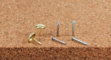 Nagelplatten aus Kork, 24 x 16 x 1 cm, 5 Stück