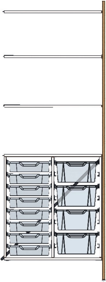 Regal Erweiterungselement, T 44 cm